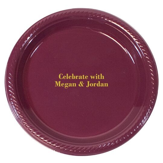 Basic Text of Your Choice Plastic Plates